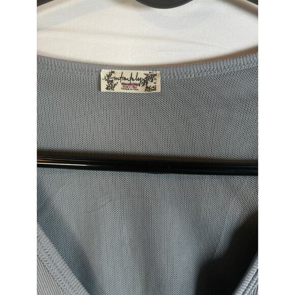 Intimately Free People New Victoria Ribbed Thong Body Suit Long Sleeve Plunge - Picture 8 of 10